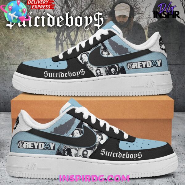 Tubopro Suicideboy Grey Day Air Low-Top Sneakers Shoes For Men And Women
