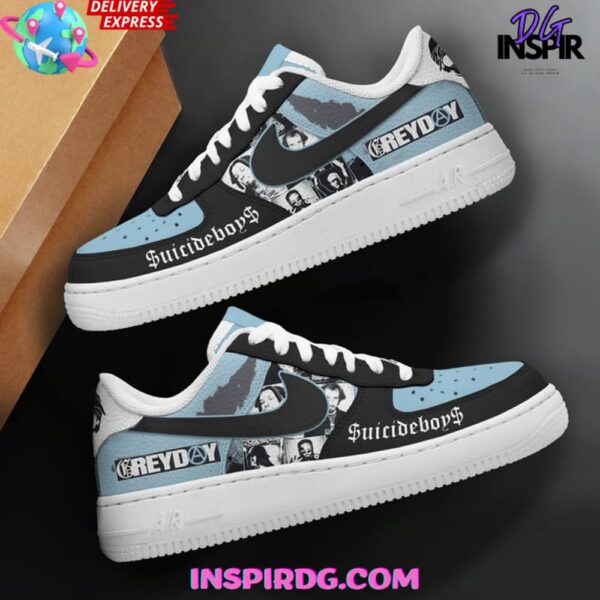 Tubopro Suicideboy Grey Day Air Low-Top Sneakers Shoes For Men And Women - Image 2