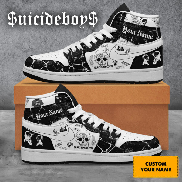 Tubopro Suicideboys AJ1 High Sneakers Shoes For Men And Women - Image 2
