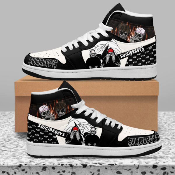 Tubopro Suicideboys AJ1 High Sneakers Shoes For Men And Women - Image 2