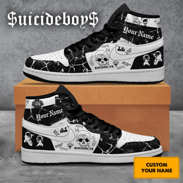 Tubopro Suicideboys AJ1 High Sneakers Shoes For Men And Women - Image 2