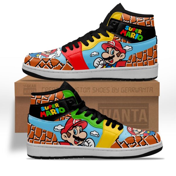 Tubopro Super Mario AJ1 High Sneakers Shoes For Men And Women - Image 2