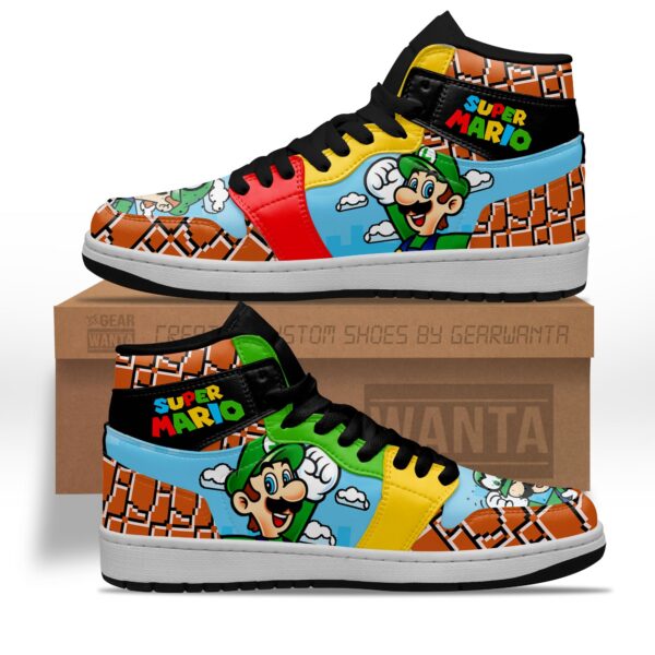 Tubopro Super Mario AJ1 High Sneakers Shoes For Men And Women - Image 2