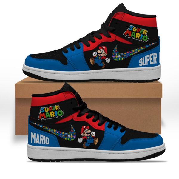 Tubopro Super Mario AJ1 High Sneakers Shoes For Men And Women - Image 2