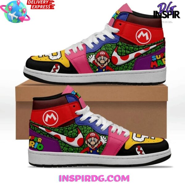 Tubopro Super Mario AJ1 High Sneakers Shoes For Men And Women