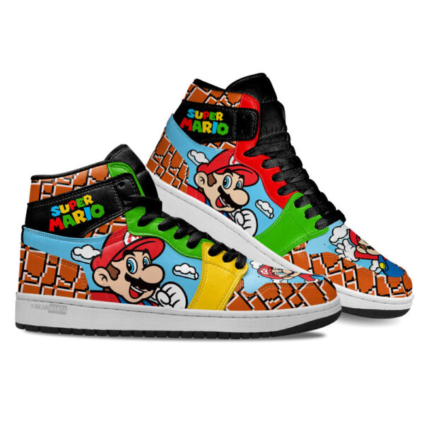 Tubopro Super Mario AJ1 High Sneakers Shoes For Men And Women - Image 3