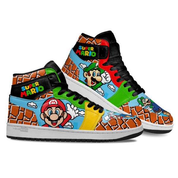 Tubopro Super Mario AJ1 High Sneakers Shoes For Men And Women - Image 3