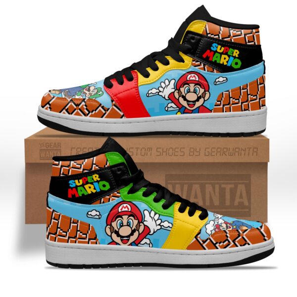Tubopro Super Mario AJ1 High Sneakers Shoes For Men And Women - Image 2