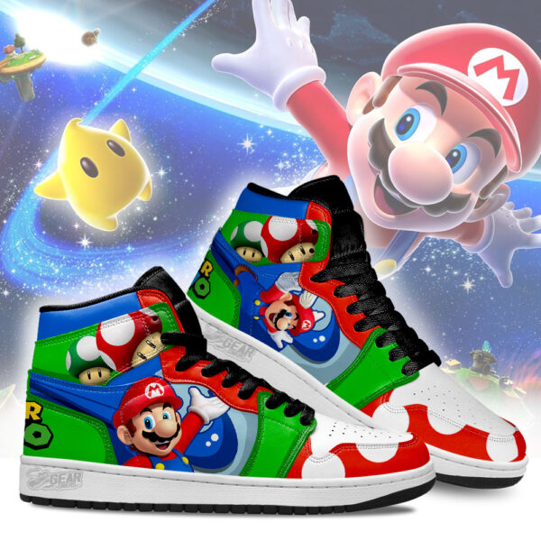 Tubopro Super Mario AJ1 High Sneakers Shoes For Men And Women - Image 3