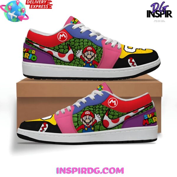 Tubopro Super Mario AJ1 High Sneakers Shoes For Men And Women - Image 3