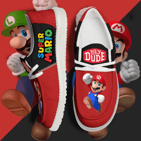 Tubopro Super Mario Personalized Hey Dude Shoes For Men And Women