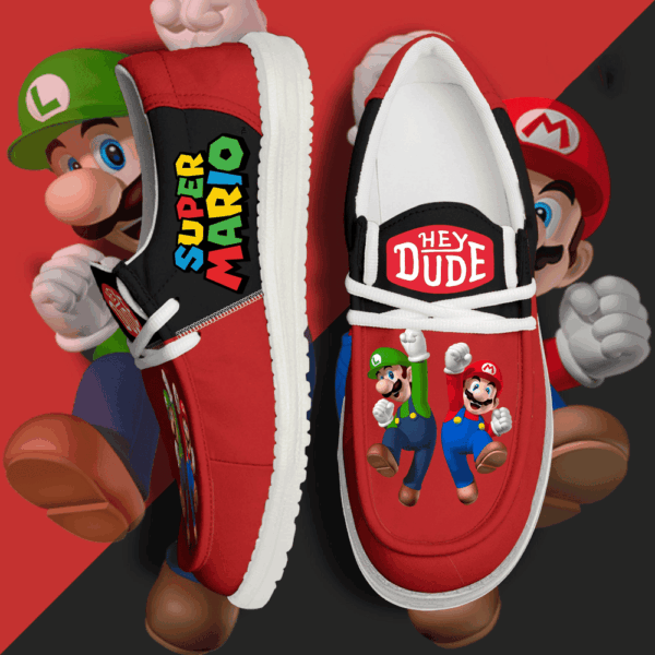 Tubopro Super Mario Personalized Hey Dude Shoes For Men And Women