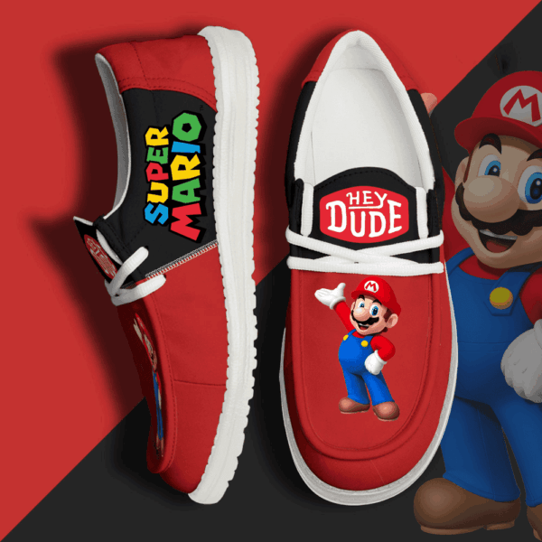 Tubopro Super Mario Personalized Hey Dude Shoes For Men And Women