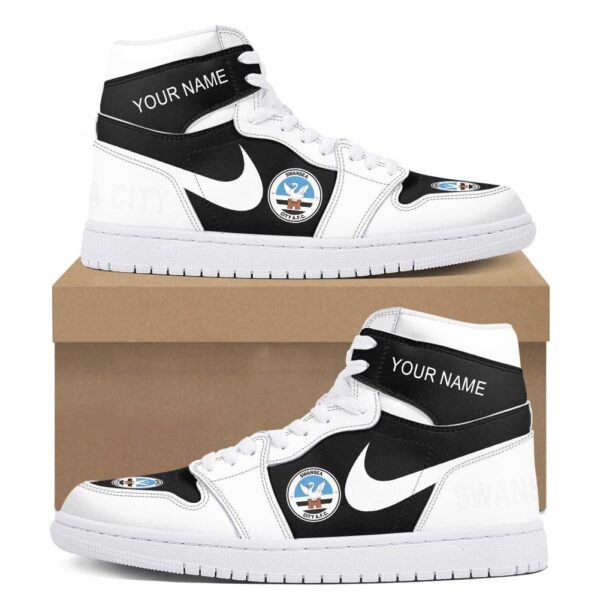 Tubopro Swansea City AJ1 High Sneakers Shoes For Men And Women - Image 2