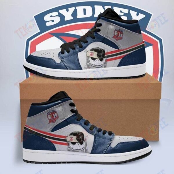 Tubopro Sydney Roosters NRL AJ1 High Sneakers Shoes For Men And Women - Image 2