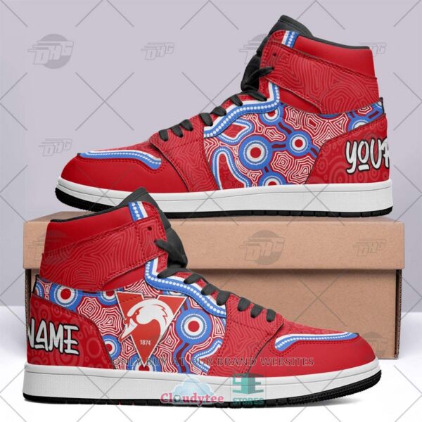 Tubopro Sydney Swans AFL AJ1 High Sneakers Shoes For Men And Women