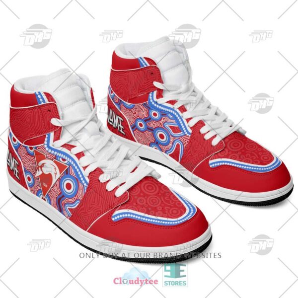 Tubopro Sydney Swans AFL AJ1 High Sneakers Shoes For Men And Women - Image 3