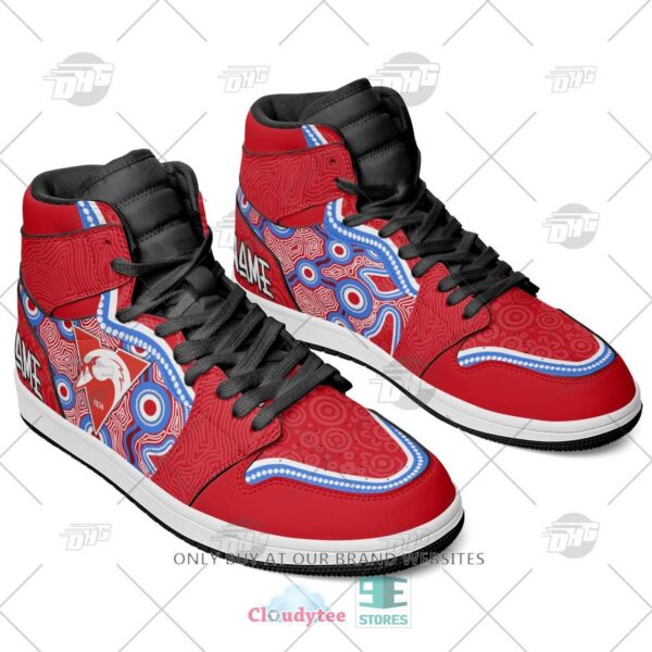 Tubopro Sydney Swans AFL AJ1 High Sneakers Shoes For Men And Women - Image 4