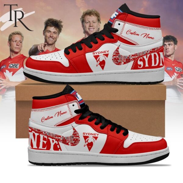 Tubopro Sydney Swans AJ1 High Sneakers Shoes For Men And Women