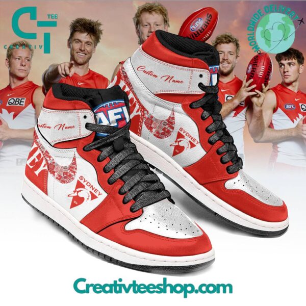 Tubopro Sydney Swans AJ1 High Sneakers Shoes For Men And Women - Image 2