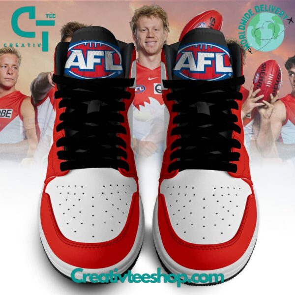 Tubopro Sydney Swans AJ1 High Sneakers Shoes For Men And Women - Image 3