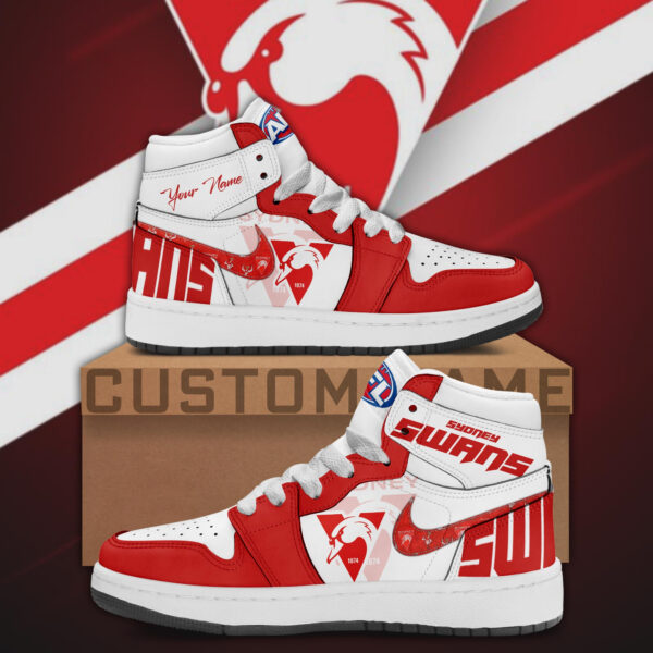 Tubopro Sydney Swans AJ1 High Sneakers Shoes For Men And Women