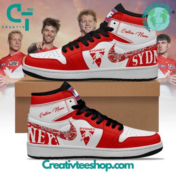 Tubopro Sydney Swans AJ1 High Sneakers Shoes For Men And Women