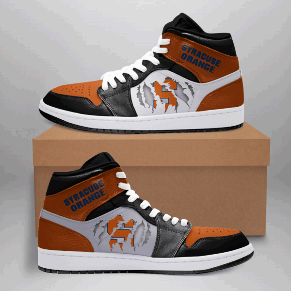 Tubopro Syracuse Orange AJ1 High Sneakers Shoes For Men And Women