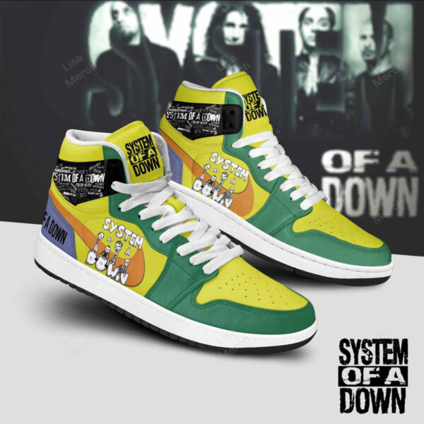 Tubopro System Of A Down AJ1 High Sneakers Shoes For Men And Women