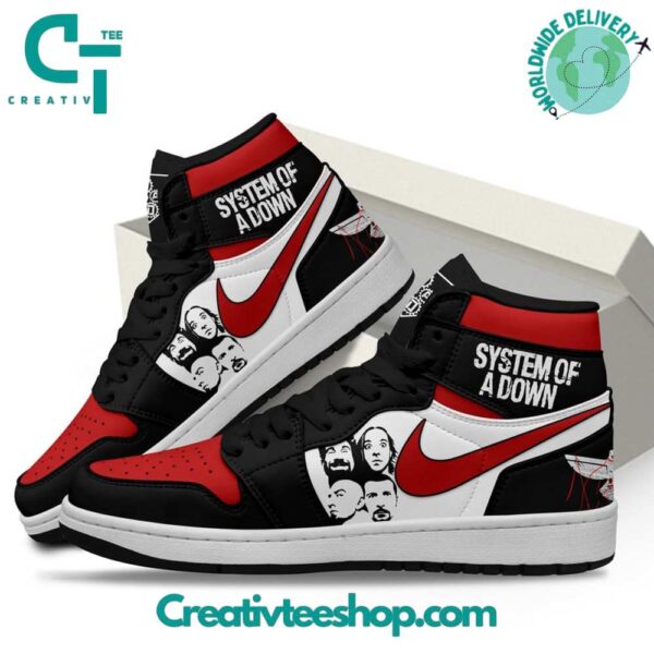 Tubopro System Of A Down AJ1 High Sneakers Shoes For Men And Women - Image 3
