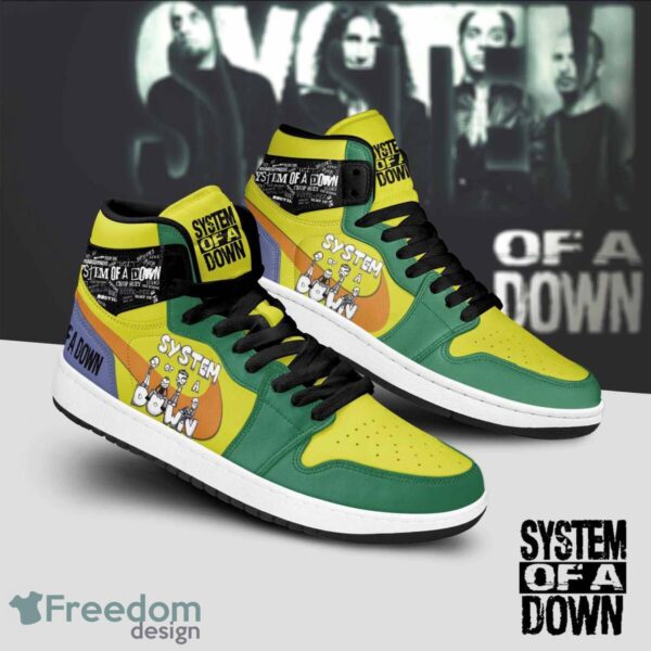 Tubopro System Of A Down AJ1 High Sneakers Shoes For Men And Women - Image 2