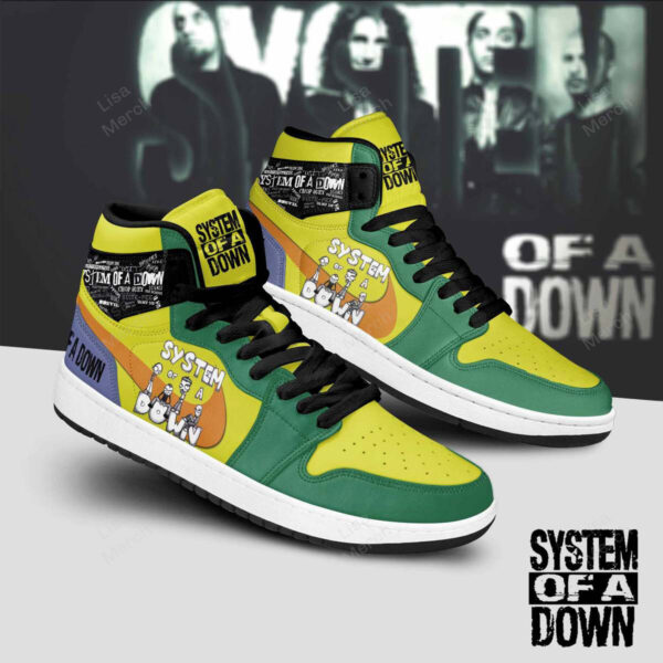Tubopro System Of A Down AJ1 High Sneakers Shoes For Men And Women