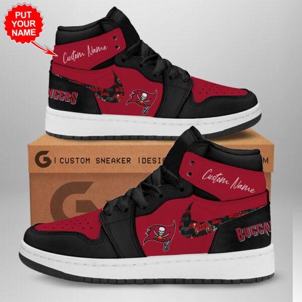 Tubopro Tampa Bay Buccaneers AJ1 High Sneakers Shoes For Men And Women