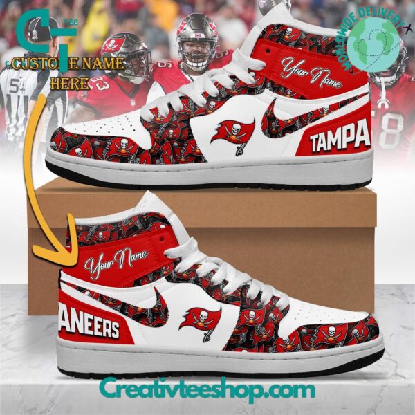 Tubopro Tampa Bay Buccaneers AJ1 High Sneakers Shoes For Men And Women
