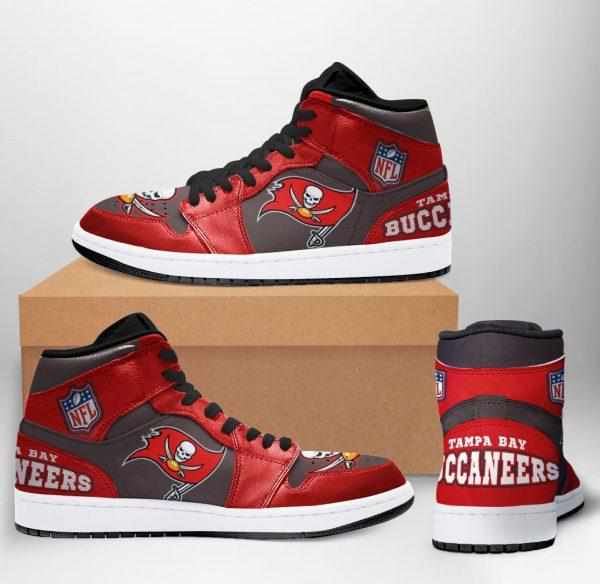 Tubopro Tampa Bay Buccaneers NFL AJ1 High Sneakers Shoes For Men And Women