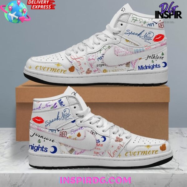 Tubopro Taylor Swift AJ1 High Sneakers Shoes For Men And Women - Image 2