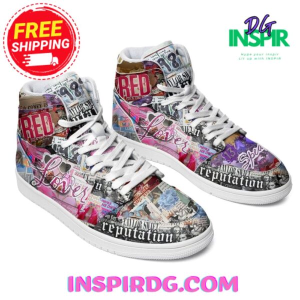 Tubopro Taylor Swift AJ1 High Sneakers Shoes For Men And Women - Image 2