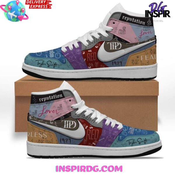 Tubopro Taylor Swift AJ1 High Sneakers Shoes For Men And Women - Image 2