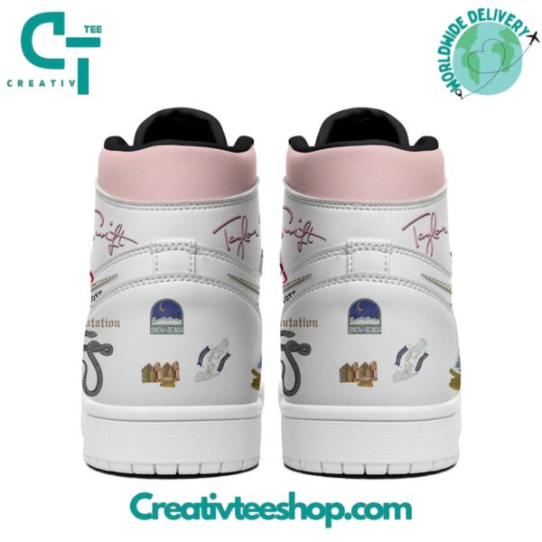 Tubopro Taylor Swift Reputation Nike AJ1 High Sneakers Shoes For Men And Women - Image 3
