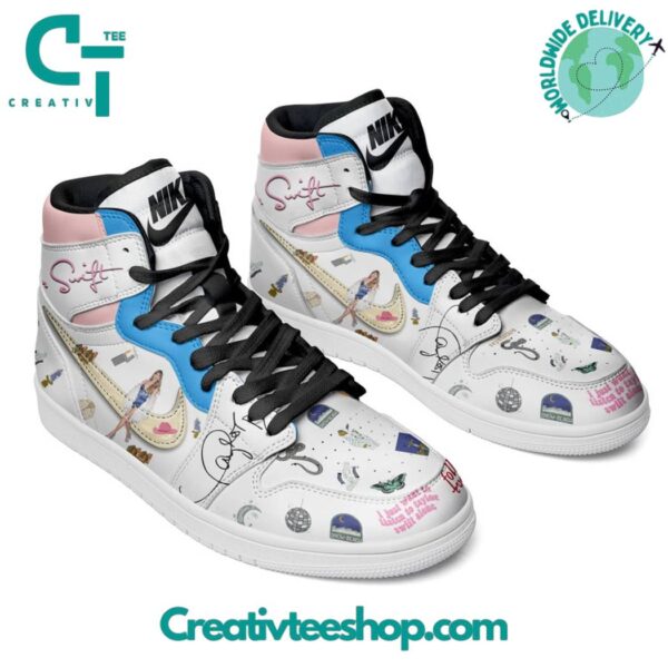 Tubopro Taylor Swift Reputation Nike AJ1 High Sneakers Shoes For Men And Women - Image 2