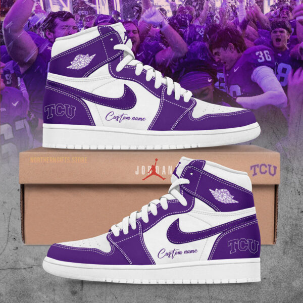 Tubopro TCU Horned Frogs AJ1 High Sneakers Shoes For Men And Women