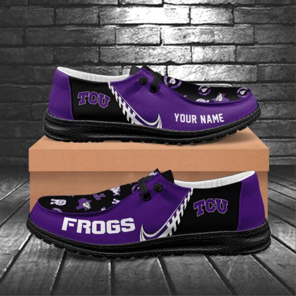 Tubopro TCU Horned Frogs Hey Dude Shoes For Men And Women - Image 6
