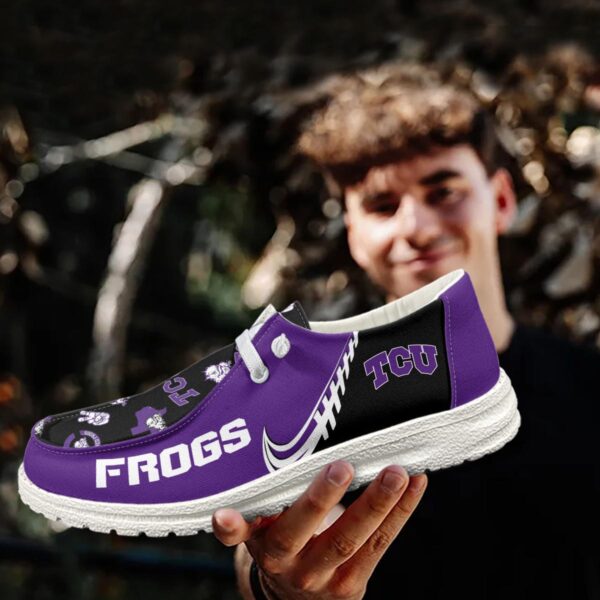 Tubopro TCU Horned Frogs Hey Dude Shoes For Men And Women - Image 3