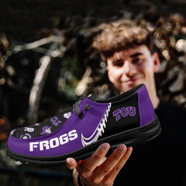 Tubopro TCU Horned Frogs Hey Dude Shoes For Men And Women - Image 4
