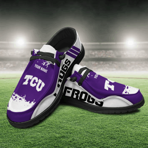 Tubopro TCU Horned Frogs Hey Dude Shoes For Men And Women - Image 2
