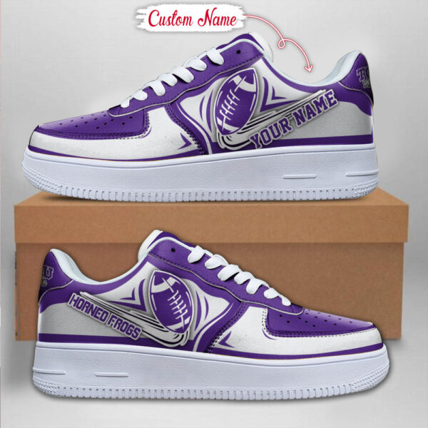 Tubopro TCU Horned Frogs NCAA Air Low-Top Sneakers Shoes For Men And Women - Image 2