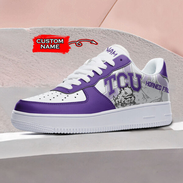 Tubopro TCU Horned Frogs NCAA Air Low-Top Sneakers Shoes For Men And Women - Image 2