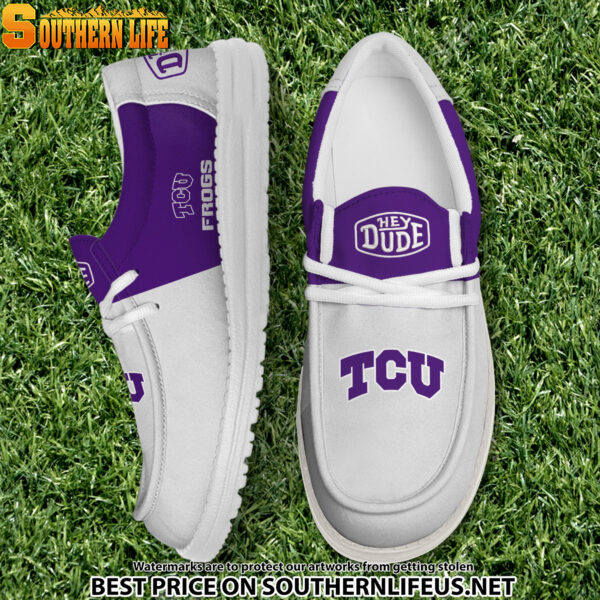 Tubopro TCU Horned Frogs Personalized Hey Dude Shoes For Men And Women