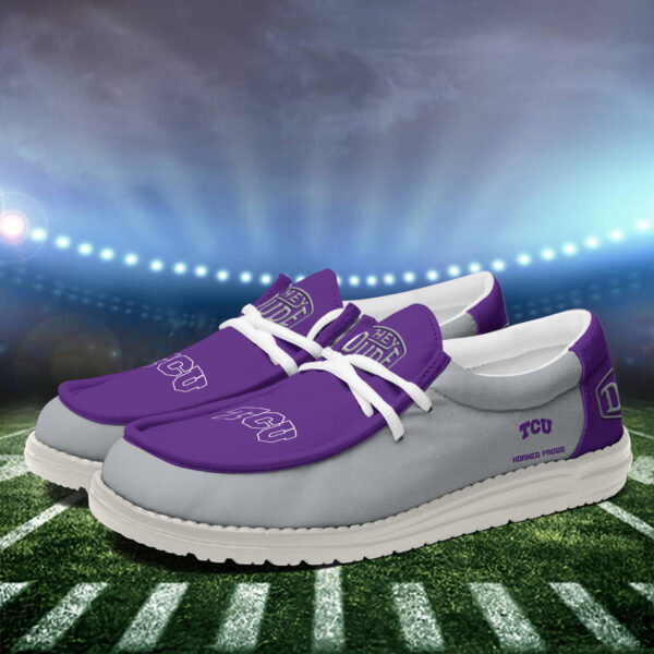 Tubopro TCU Horned Frogs Personalized Hey Dude Shoes For Men And Women - Image 3