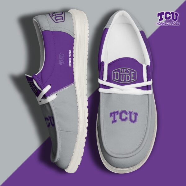 Tubopro TCU Horned Frogs Personalized Hey Dude Shoes For Men And Women